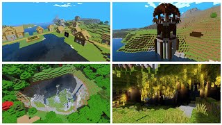 Amazing Survival Seed For Minecraft Bedrock Edition 1182  Exposed Lush Caves [upl. by Wilson93]