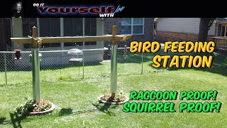 Deer feeder set up Cheap and easy way to discourage raccoons [upl. by Rucker883]