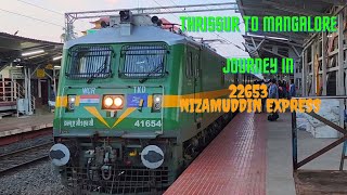 Full Journey highlights  Thrissur to Mangalore  22653 Thiruvananthapuram  Nizamuddin express [upl. by Aimo]