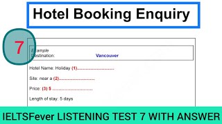 Ielts fever listening test 7  Hotel booking enquiry  Pacific tapa cloth  Monarch butterflies [upl. by Kolk]