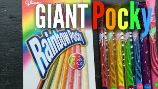 Tasting Giant Rainbow Pocky  Whatcha Eating 197 [upl. by Eudocia93]