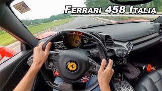 2011 Ferrari 458 Italia  9000 RPM Screaming Italian V8 Supercar POV Binaural Audio [upl. by Aicilic]