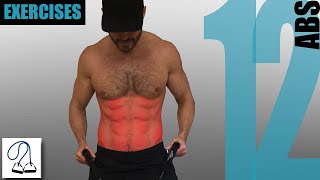 12 RESISTANCE BAND AB EXERCISES AND WHAT PART OF THE ABS THEY TARGET vol2 [upl. by Ddahc]