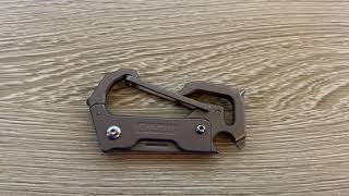 O Light O ToolTitanium CarabinerKeychain Multitool [upl. by Llednar]