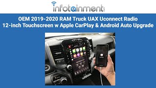 OEM 20192020 RAM Truck  UAX Uconnect 12quot Touchscreen w Apple CarPlay amp Android Auto Upgrade [upl. by Anu]