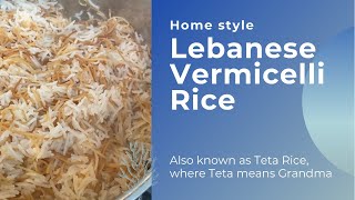 Lebanese Vermicelli Rice  quick amp easy rice recipe to follow [upl. by Sisxela]