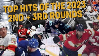 NHL Biggest Hits of the 2nd and 3rd Rounds 2023 [upl. by Fauch]