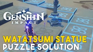 Genshin Impact Watatsumi Statue Puzzle Solution [upl. by Shevlo]