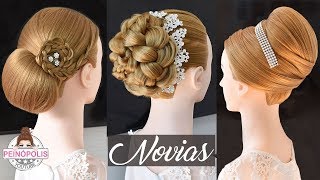 3 Peinados para Novias  Bodas  Fiestas con Trenzas Elegantes de Moda 2024 [upl. by Nivrae]