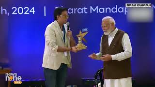 PM Modi Honors RJ Raunac at National Creators Award  News9 [upl. by Johannessen647]