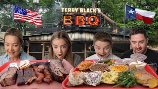 New Zealand Family try real Texas BBQ for the first time TERRY BLACKS [upl. by Anjanette]