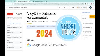 2024 AlloyDB  Database Fundamentals  qwiklabs  GSP1083  With Explanation🗣️ [upl. by Cirdla]