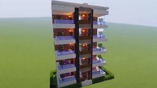 Minecraft Modern Apartman Yapımı 🏠 [upl. by Aneleairam732]