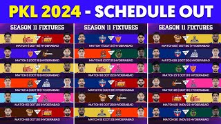 Pro Kabaddi 2024 Schedule Announced  PKL Season 11 Schedule amp Updates [upl. by Cari]