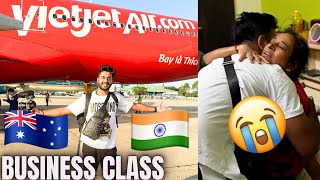 SURPRISE VISIT TO INDIA FROM AUSTRALIA AFTER 1 YEAR ✈️  EMOTIONAL  VIETJET BUSINESS CLASS REVIEW [upl. by Mcquoid]