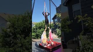 Aerial Silks  Cross Back Straddle  PinUp Entry Full Setup [upl. by Ibson752]