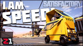 Building the FACTORY Cart and Unlocking the Cyber Wagon Satisfactory Update 3 Ep 6  Z1 Gaming [upl. by Leunad]