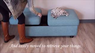 Stressless Double Ottoman Product Introduction Video [upl. by Eilssel]