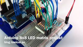 Arduino 8x8 LED Matrix Project [upl. by Niad]