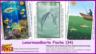 Lenormandkarte Fische Deutungen und Orakelfrage für DICH [upl. by Cris]