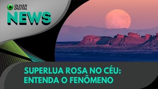 Ao Vivo  Superlua rosa no céu entenda o fenômeno  26042021  OlharDigital [upl. by Cristian]