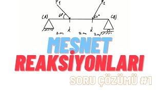 Mesnet Reaksiyonları Soru Çözümü 1  Mesnet Tepkileri Soru Çözümü [upl. by Sherrard]