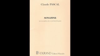 Tempo 13258112 Sonatine for Alto Saxophone and Piano  Play Along  Claude PASCAL [upl. by Novyart]