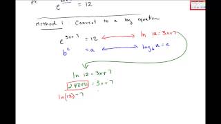 Solving exponential Equations using Logs [upl. by Lakin]