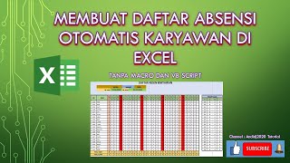 Rahasia Membuat Daftar Absensi Otomatis Karyawan di Excel [upl. by Christianna]