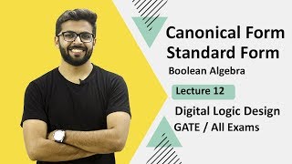 Canonical Form and Standard Form in Boolean Algebra  Digital Logic Design Gate Lectures in Hindi [upl. by Athalia255]