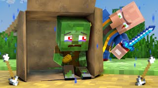 The minecraft life of Steve and Alex  Child abandonment Zombie  Minecraft animation [upl. by Mackoff]