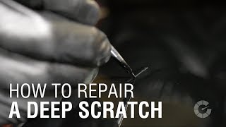 How To Repair a Deep Scratch  Autoblog Details [upl. by Enivid]