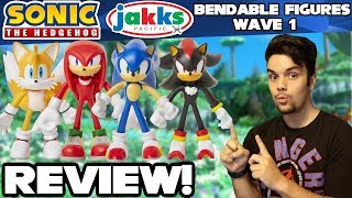 Sonic The Hedgehog JAKKS Pacific Bendable Figures Wave 1 Review amp Unboxing [upl. by Raseta]