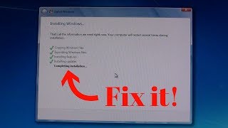 How to fix Windows 7 stuck at Completing installation [upl. by Macdonell]