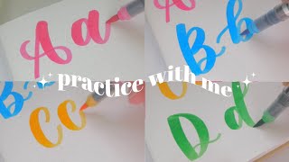 Calligraphy Alphabet AZ  Real Time Beginner Brush Lettering Tutorial [upl. by Cantlon38]