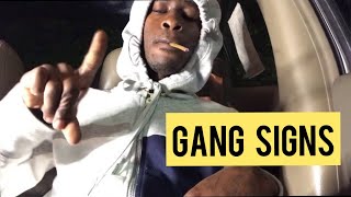 Crip Gang Signs  Tutorial Slow♿️✅ [upl. by Einomrah]