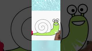 🐌 Easy Peasy Cartoon Snail Drawing Tutorial 🎨🌟  Perfect for Beginners 🤩 CartoonSnailDrawingEasy [upl. by Annwahsal]