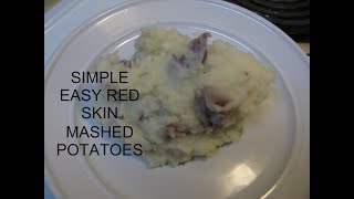 Simple Easy Homemade Red Skin Mashed Potatoes with Skins Recipe [upl. by Langan]