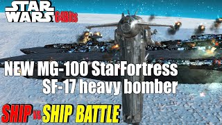 Raddus B amp MG100 StarFortress vs Executor  Star Wars [upl. by Derr144]