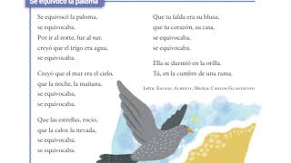 Se equivocó la paloma  Rafael Alberti poema infantil [upl. by Polinski336]