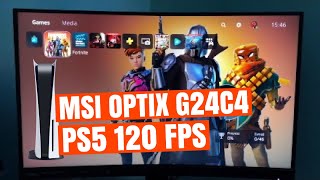 How to use 120fps on MSI Optix G24C4 on PS5 [upl. by Burk]