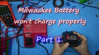 late night Milwaukee Battery Repair part 1  067 milwaukee repair [upl. by Omlesna956]