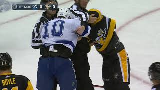 NHL Fight  Lightning  Penguins  Perry vs Lafferty  26102021 [upl. by Elolcin]