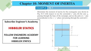 Example 101  Chap 10 Moment of Inertia of a Rectangle  Hibbeler Statics   Engineers Academy [upl. by Clinton]