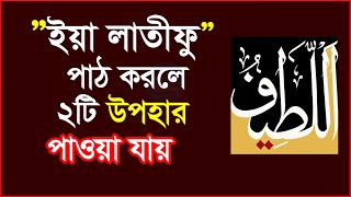 ইয়া লাতিফু পাঠ করলে কি হয় ইয়া লাতিফু নামের আমল ও ফজিলত  ya latifu name amol and fojilot [upl. by Minica440]