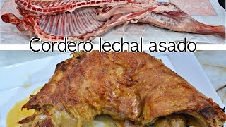 Cordero lechal asado para Navidad  lechazo asado  recetas de javier romero  cocina familiar [upl. by Yeliac]