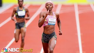 Shaunae MillerUibo breaks Hayward Field 400m record at USATF Grand Prix Eugene  NBC Sports [upl. by Anotyad]