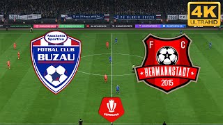 4K  FC Gloria Buzau Vs FC Hermannstadt LIVE  Superliga  FC 25 Ultra Realism EA Sports GameCam [upl. by Keiryt]