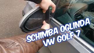 Oglinda VW Golf 7 VII demonteaza amp schimba sticla dezlipita [upl. by Tolland]