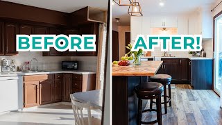 DIY Kitchen Renovation with incredible BEFORE amp AFTER makeover  The DIY Mommy [upl. by Drake303]